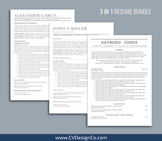 ATS Friendly Resume Templates for MS Word