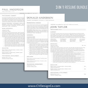 ATS Friendly Resume Templates for MS Word