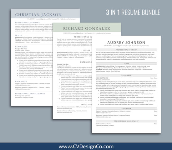 ATS Friendly Resume Templates for MS Word
