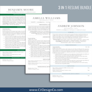 ATS Friendly Resume Templates for MS Word