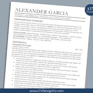 ATS Friendly Resume Templates for MS Word