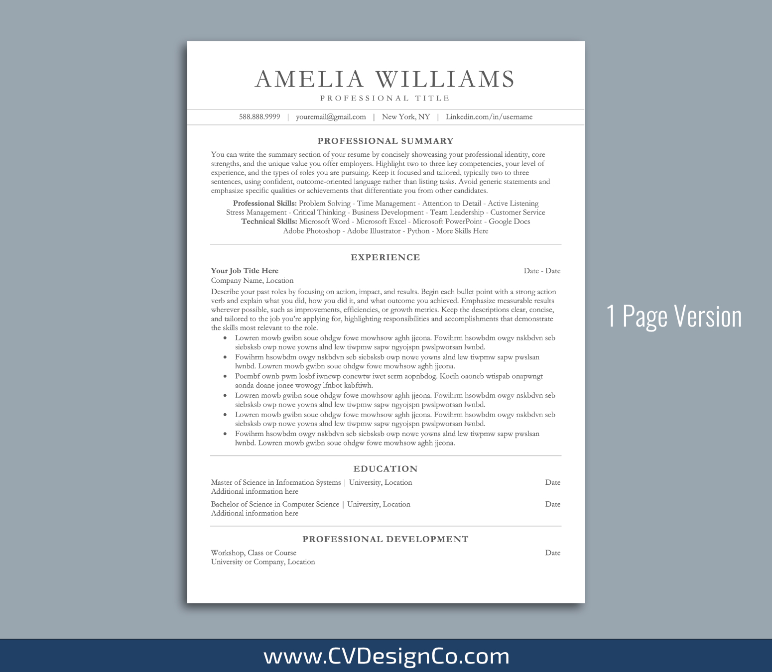 www.cvdesignco.com-ATS Resume Templates for MS Word Images ATS Friendly Resume Templates for MS Word