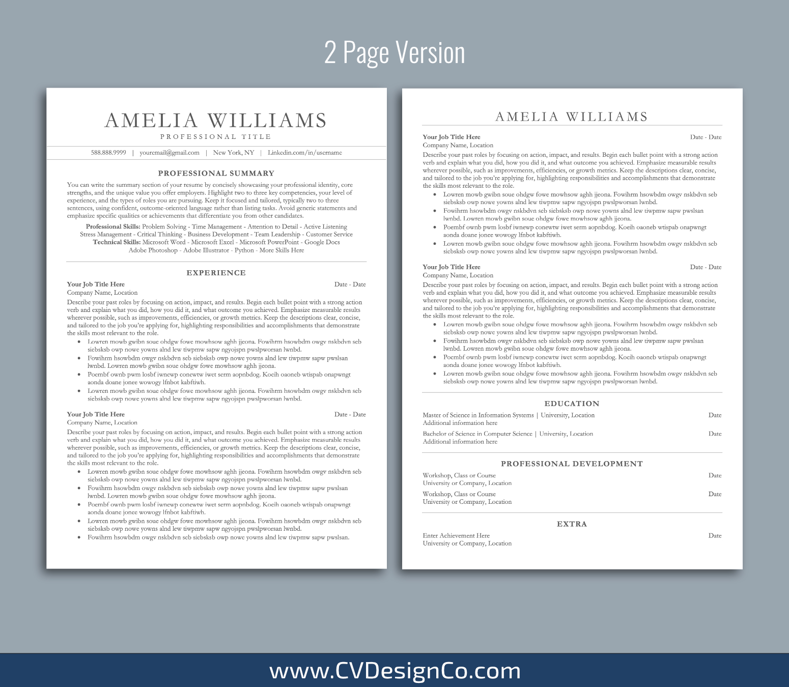 www.cvdesignco.com-ATS Resume Templates for MS Word Images ATS Friendly Resume Templates for MS Word
