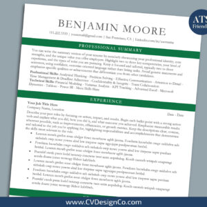 ATS Friendly Resume Templates for MS Word