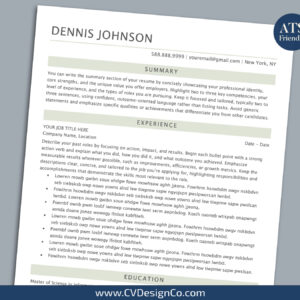 ATS Friendly Resume Templates for MS Word