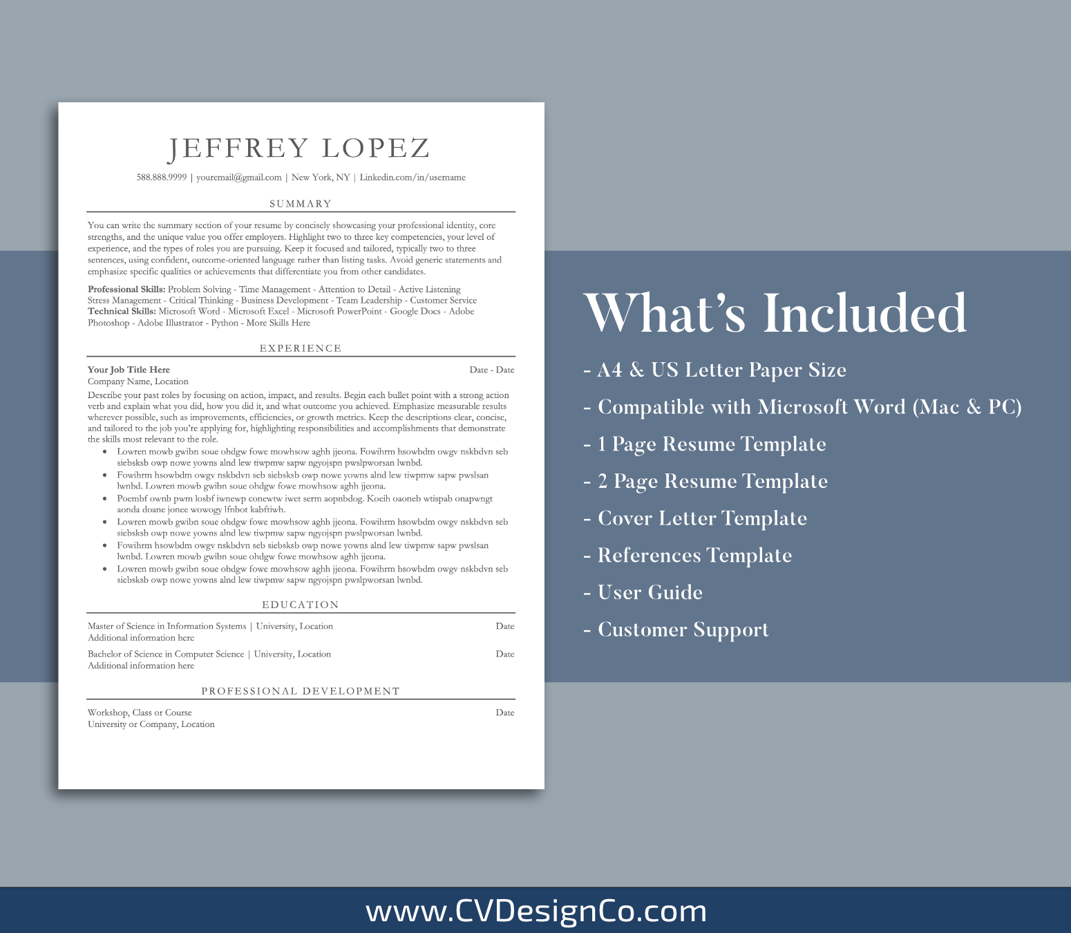 www.cvdesignco.com-ATS Resume Templates for MS Word Images ATS Friendly Resume Templates for MS Word