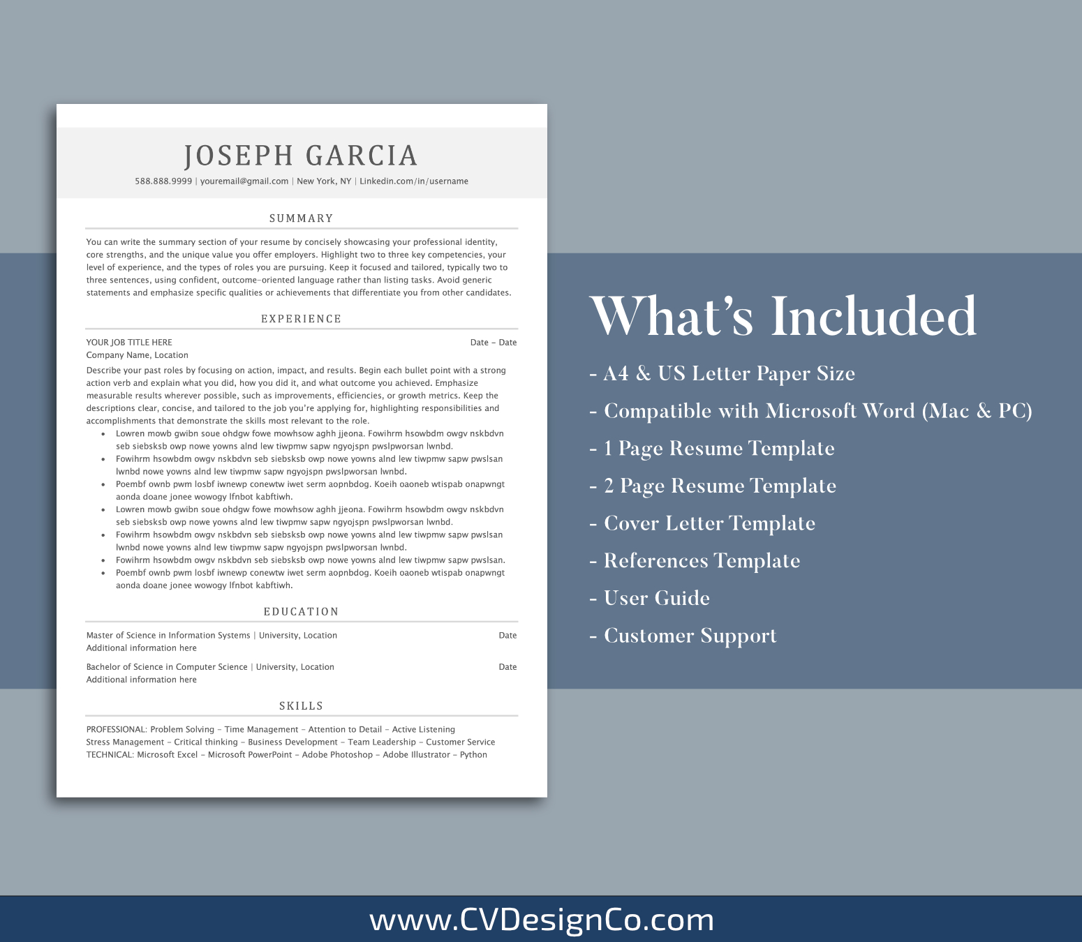 www.cvdesignco.com-ATS Resume Templates for MS Word Images ATS Friendly Resume Templates for MS Word