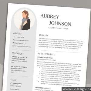 Professional and Simple Resume Templates for MS Word Instant Download