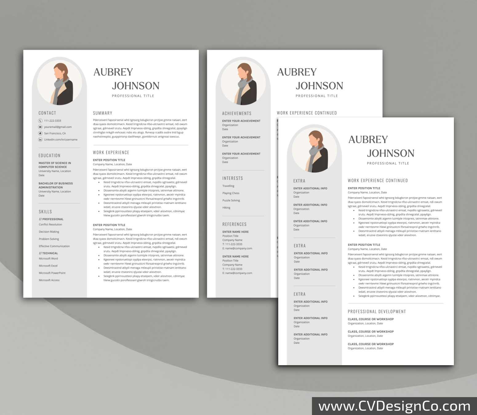 www.cvdesignco.com-Professional Resume Templates for MS Word ima Professional and Simple Resume Templates for MS Word Instant Download