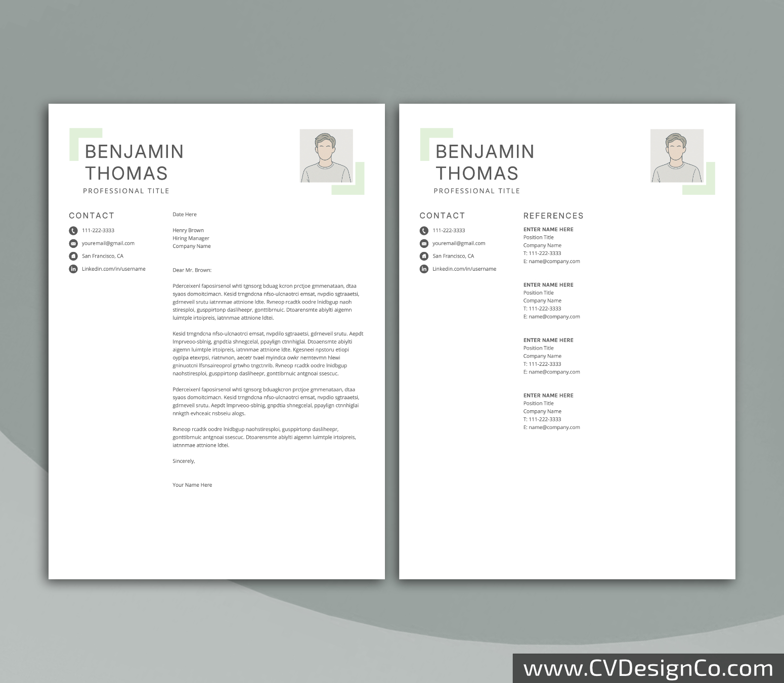 www.cvdesignco.com-Professional Resume Templates for MS Word ima Professional and Simple Resume Templates for MS Word Instant Download