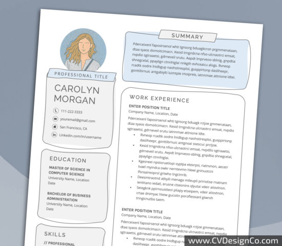 Professional and Simple Resume Templates for MS Word Instant Download