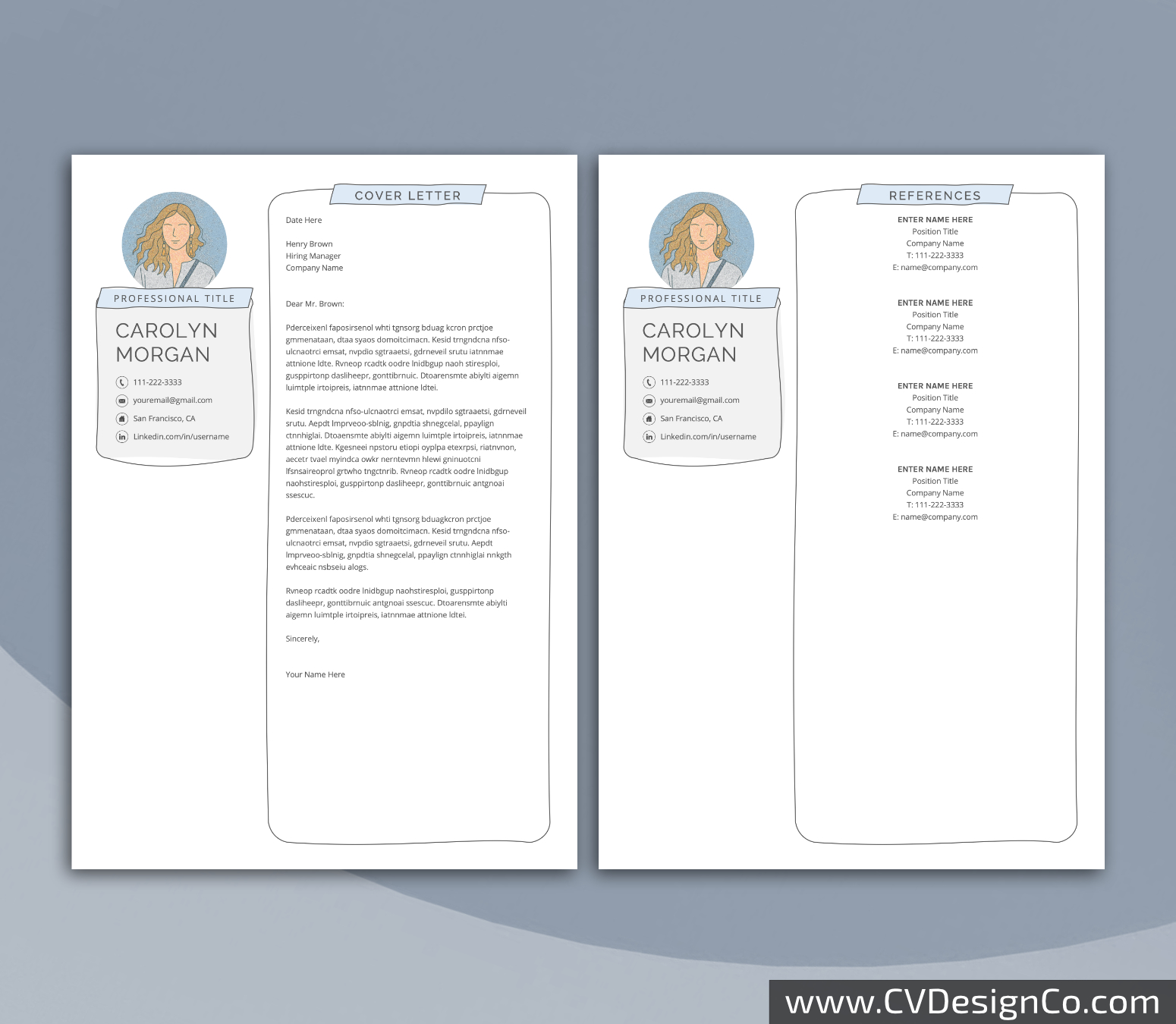 www.cvdesignco.com-Professional Resume Templates for MS Word ima Professional and Simple Resume Templates for MS Word Instant Download
