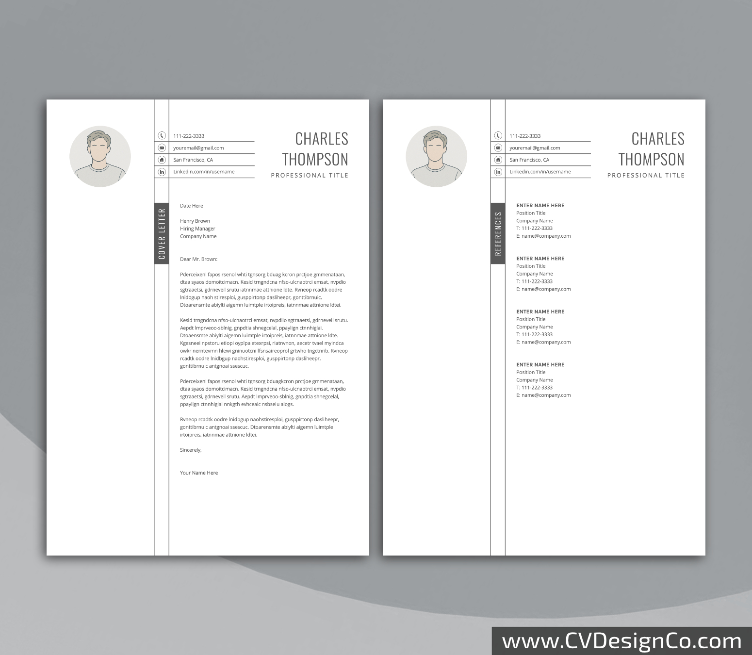 www.cvdesignco.com-Professional Resume Templates for MS Word ima Professional and Simple Resume Templates for MS Word Instant Download