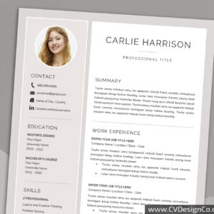 Professional and Simple Resume Templates for MS Word Instant Download