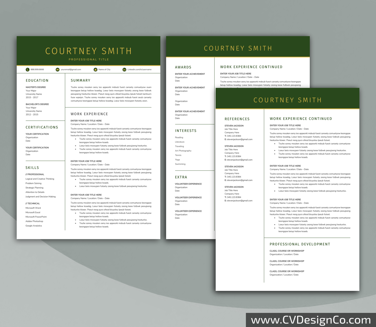 www.cvdesignco.com-Professional Resume Templates for MS Word ima Professional and Simple Resume Templates for MS Word Instant Download