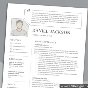 Professional and Simple Resume Templates for MS Word Instant Download