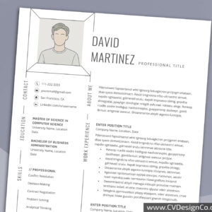 Professional and Simple Resume Templates for MS Word Instant Download