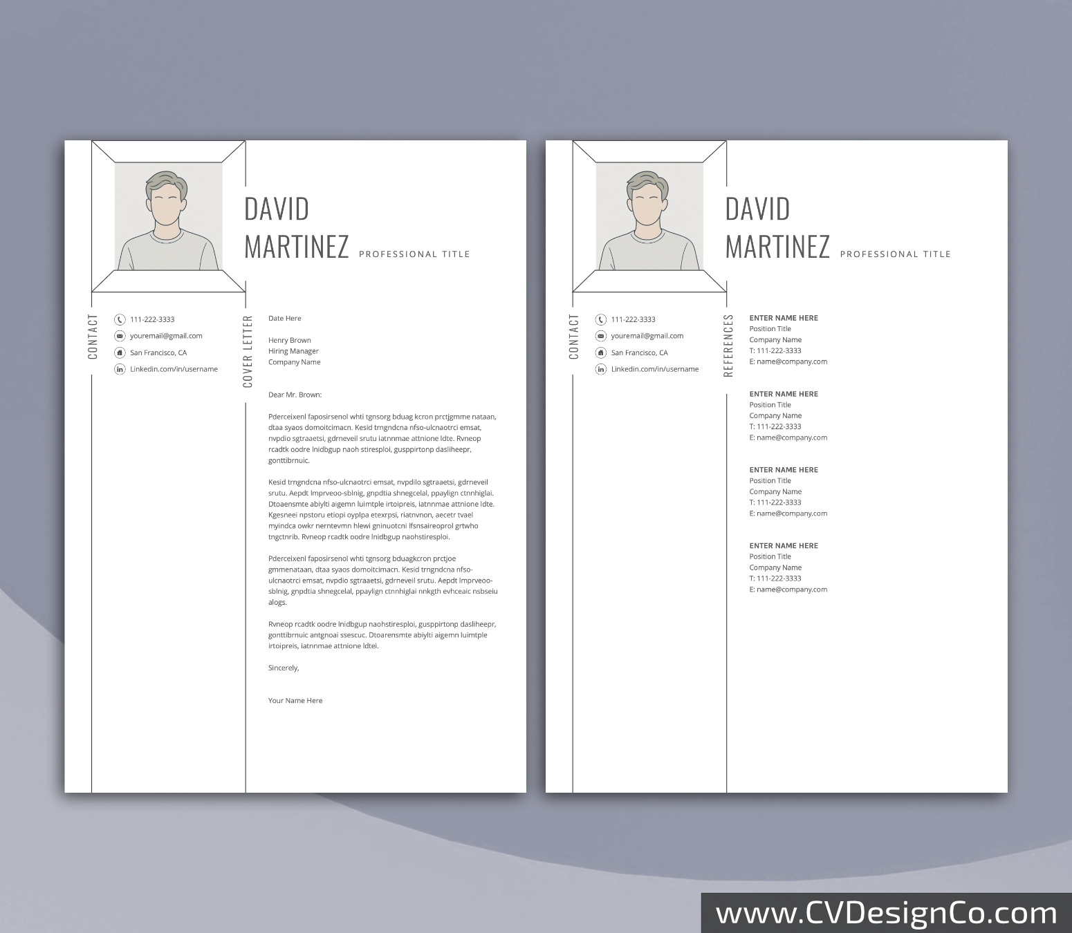 www.cvdesignco.com-Professional Resume Templates for MS Word ima Professional and Simple Resume Templates for MS Word Instant Download
