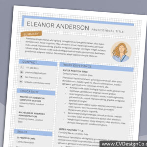 Professional and Simple Resume Templates for MS Word Instant Download