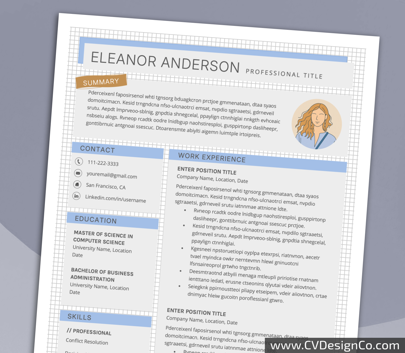 www.cvdesignco.com-Professional Resume Templates for MS Word ima Professional and Simple Resume Templates for MS Word Instant Download