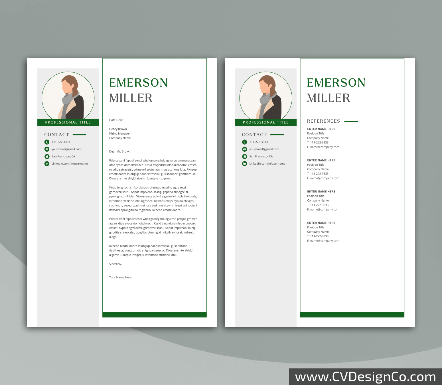 www.cvdesignco.com-Professional Resume Templates for MS Word ima Professional and Simple Resume Templates for MS Word Instant Download