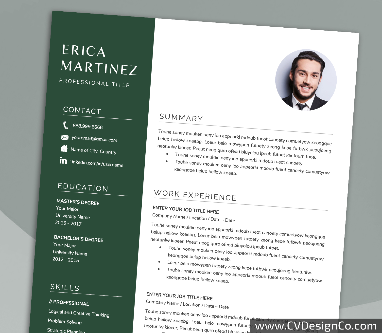 www.cvdesignco.com-Professional Resume Templates for MS Word ima Professional and Simple Resume Templates for MS Word Instant Download