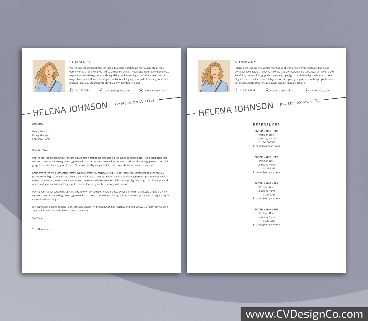 www.cvdesignco.com-Professional Resume Templates for MS Word ima Professional and Simple Resume Templates for MS Word Instant Download