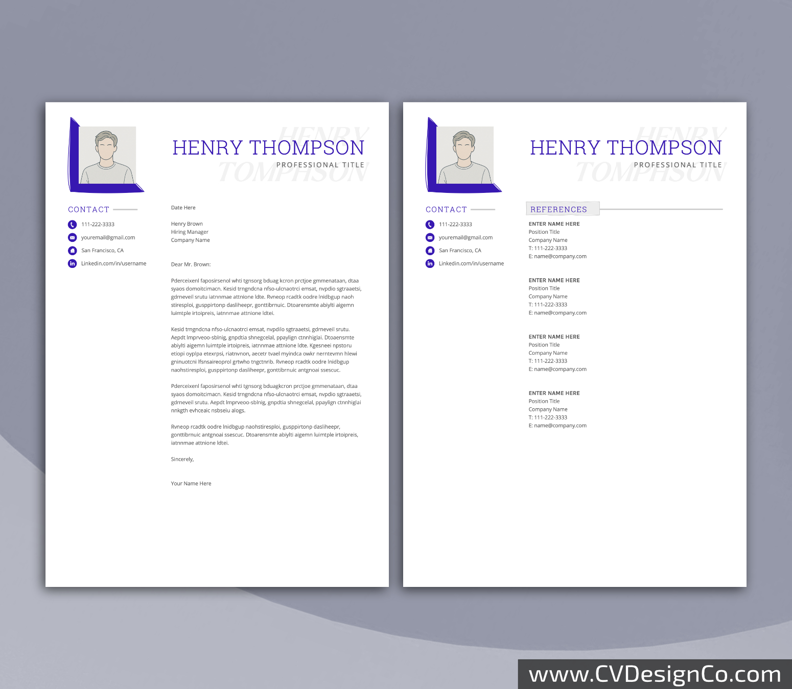 www.cvdesignco.com-Professional Resume Templates for MS Word ima Professional and Simple Resume Templates for MS Word Instant Download