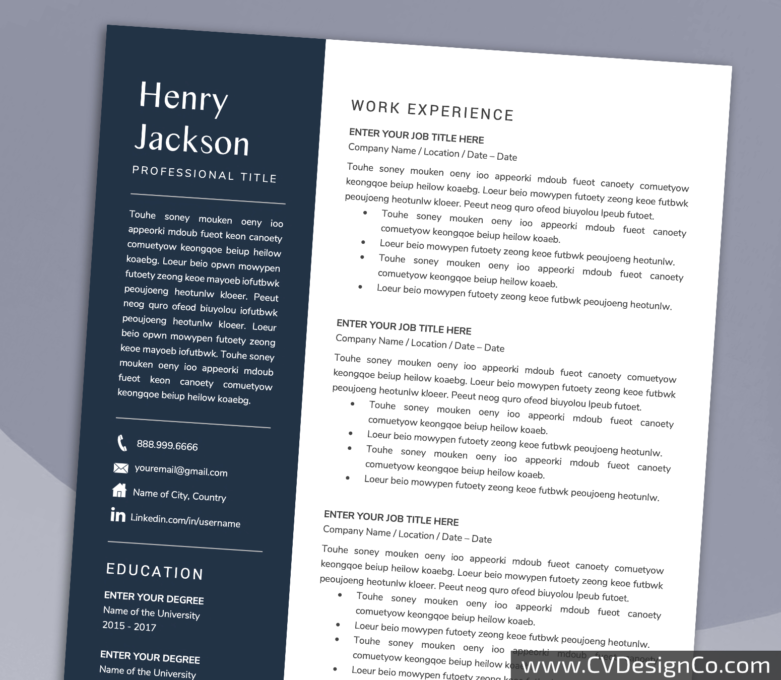 www.cvdesignco.com-Professional Resume Templates for MS Word ima Professional and Simple Resume Templates for MS Word Instant Download