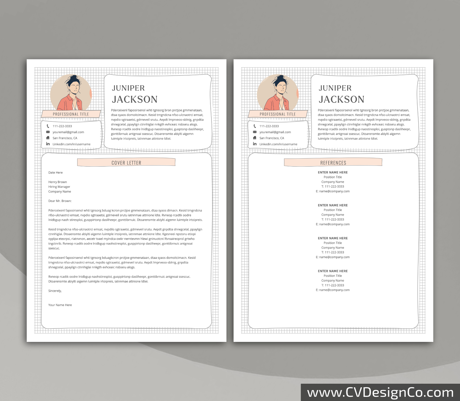 www.cvdesignco.com-Professional Resume Templates for MS Word ima Professional and Simple Resume Templates for MS Word Instant Download