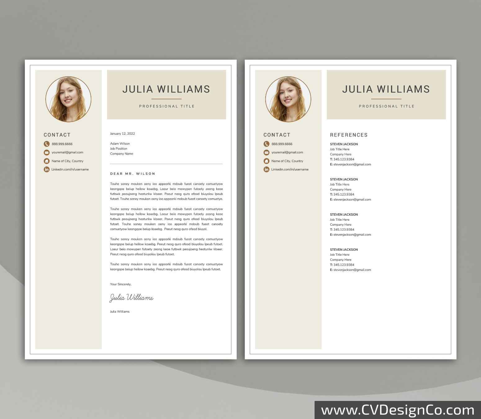 www.cvdesignco.com-Professional Resume Templates for MS Word ima Professional and Simple Resume Templates for MS Word Instant Download