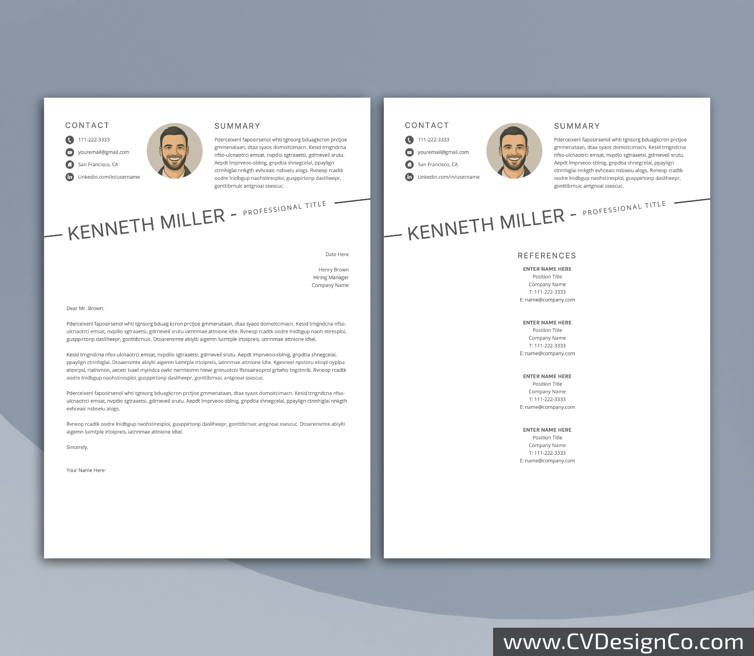 www.cvdesignco.com-Professional Resume Templates for MS Word ima Professional and Simple Resume Templates for MS Word Instant Download