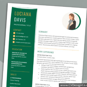 Professional and Simple Resume Templates for MS Word Instant Download