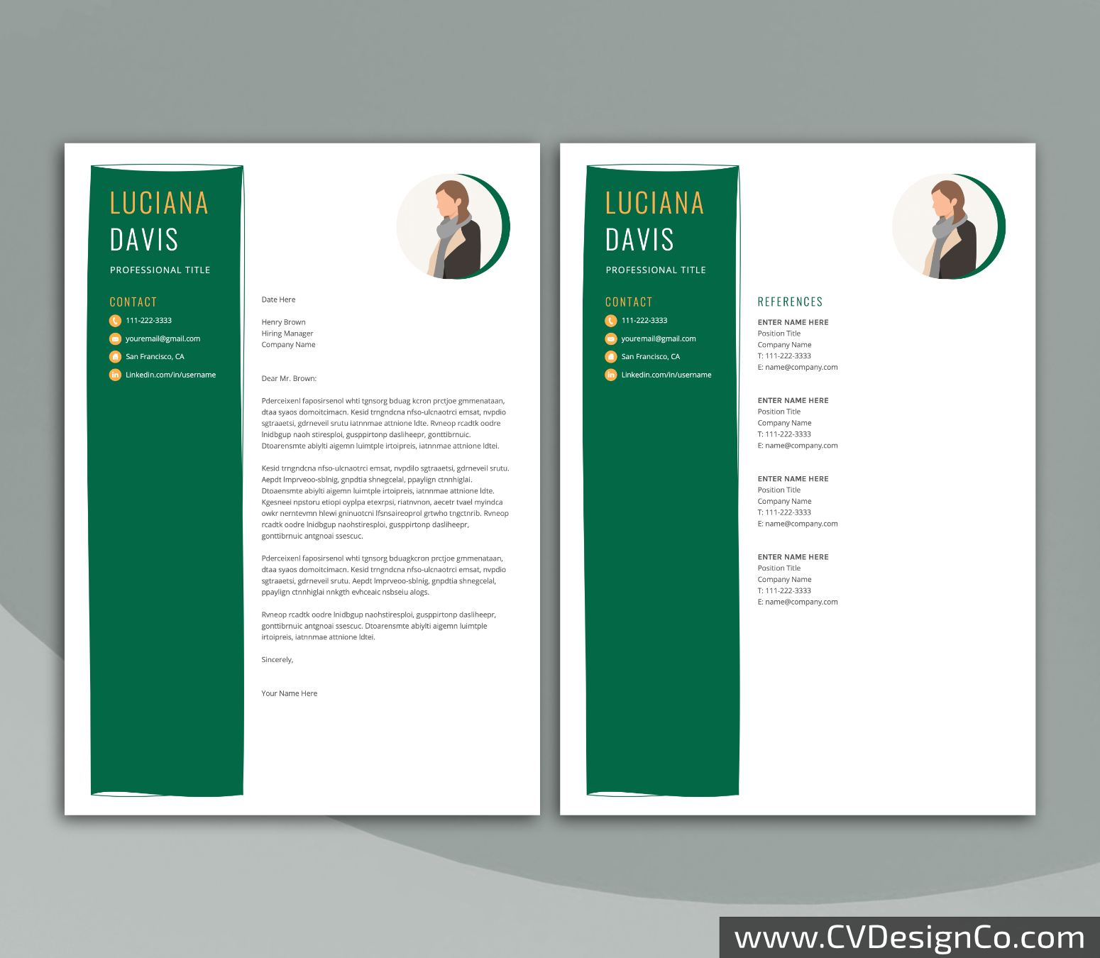 www.cvdesignco.com-Professional Resume Templates for MS Word ima Professional and Simple Resume Templates for MS Word Instant Download