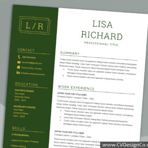 Professional and Simple Resume Templates for MS Word Instant Download