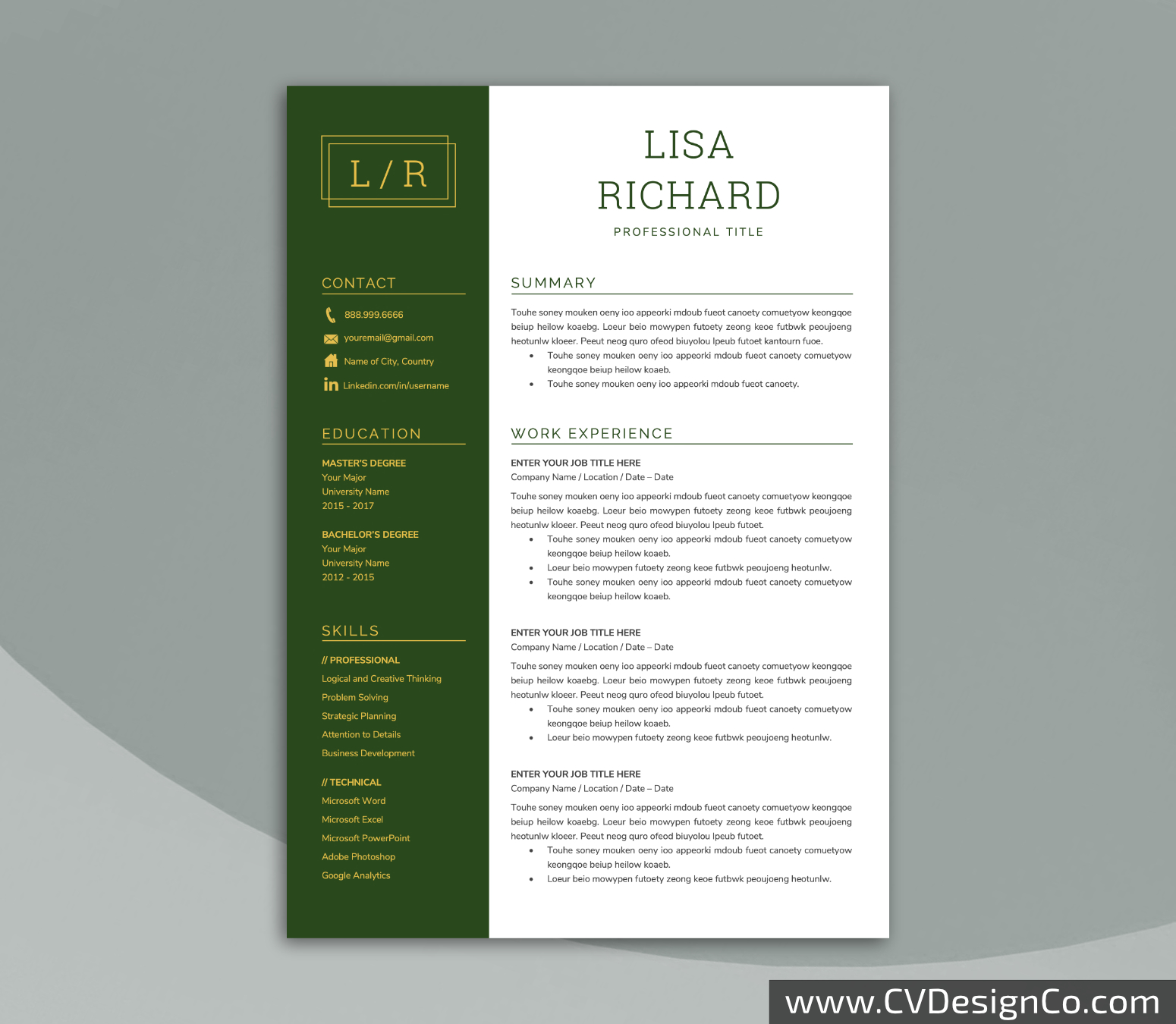 www.cvdesignco.com-Professional Resume Templates for MS Word ima Professional and Simple Resume Templates for MS Word Instant Download