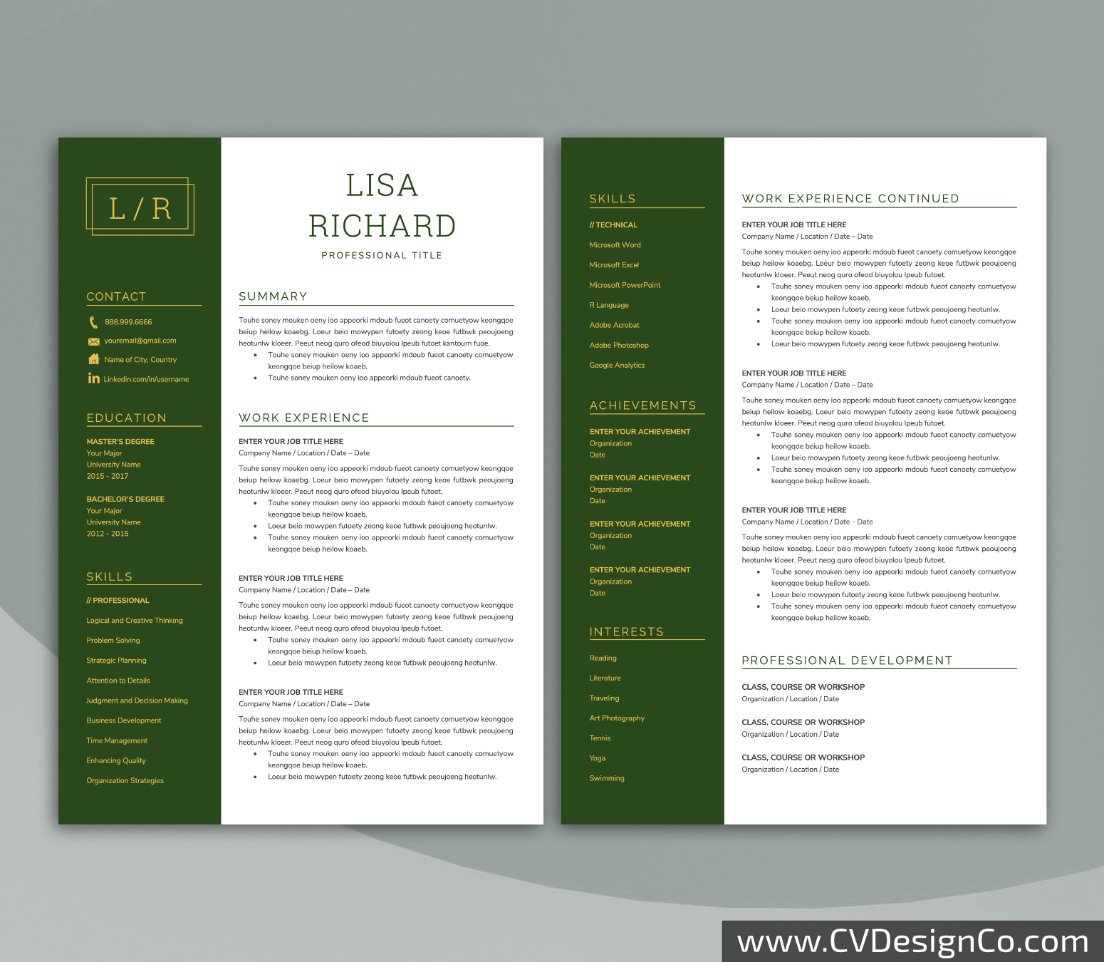 www.cvdesignco.com-Professional Resume Templates for MS Word ima Professional and Simple Resume Templates for MS Word Instant Download