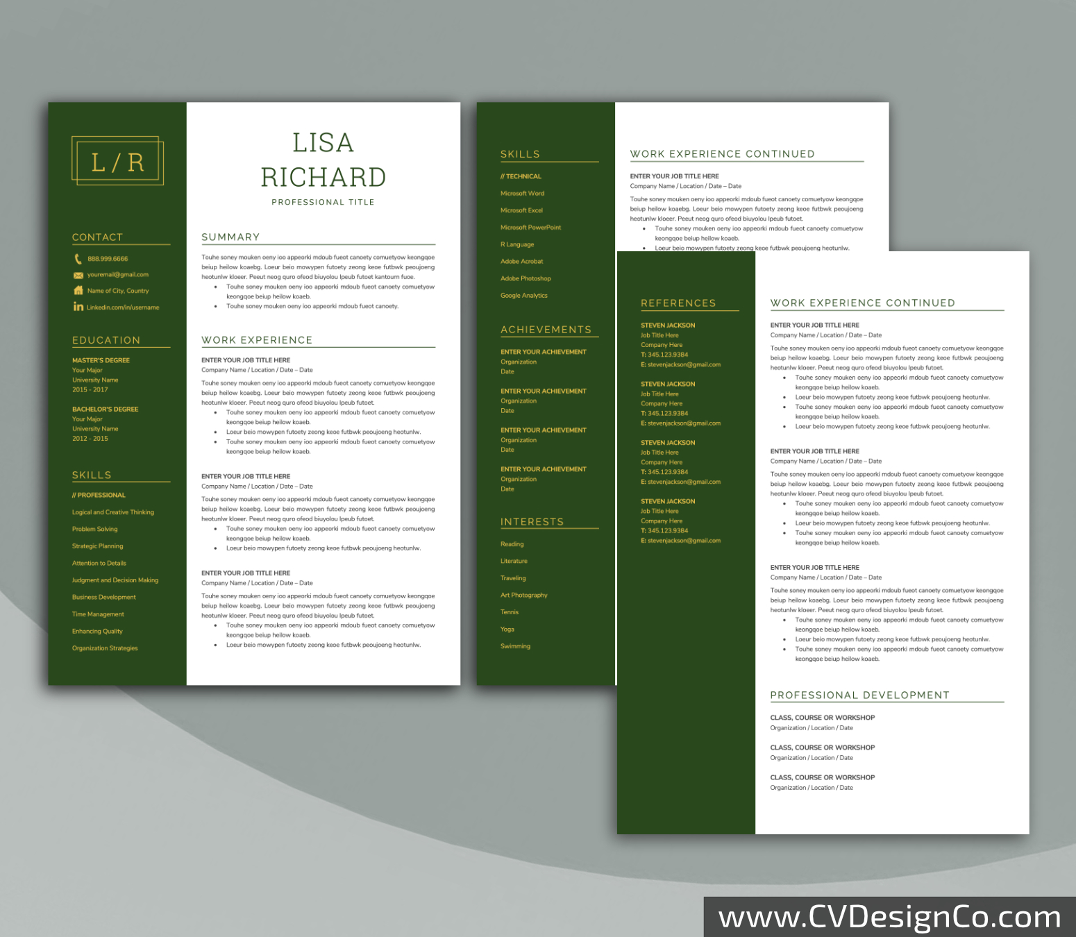 www.cvdesignco.com-Professional Resume Templates for MS Word ima Professional and Simple Resume Templates for MS Word Instant Download