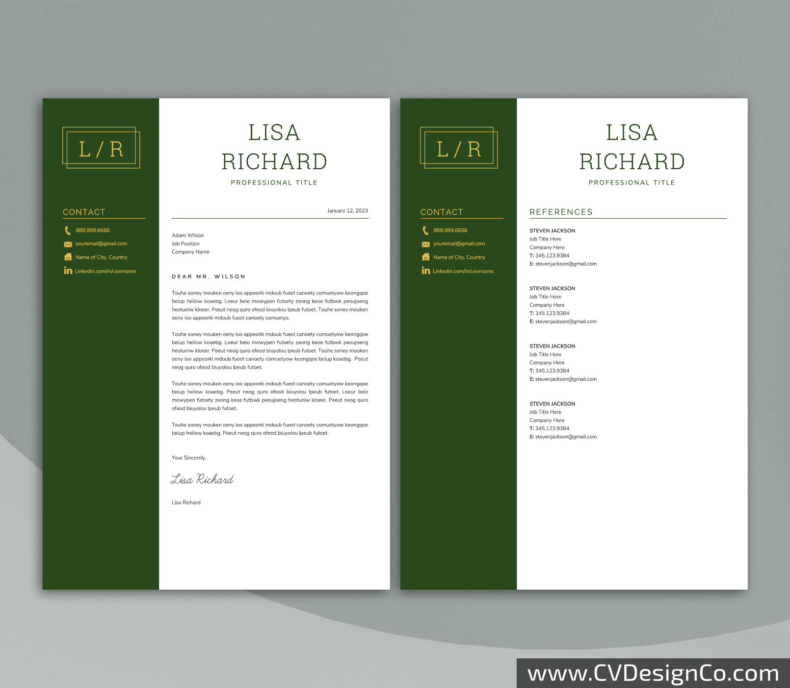 www.cvdesignco.com-Professional Resume Templates for MS Word ima Professional and Simple Resume Templates for MS Word Instant Download