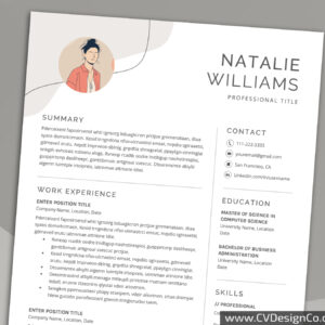 Professional and Simple Resume Templates for MS Word Instant Download