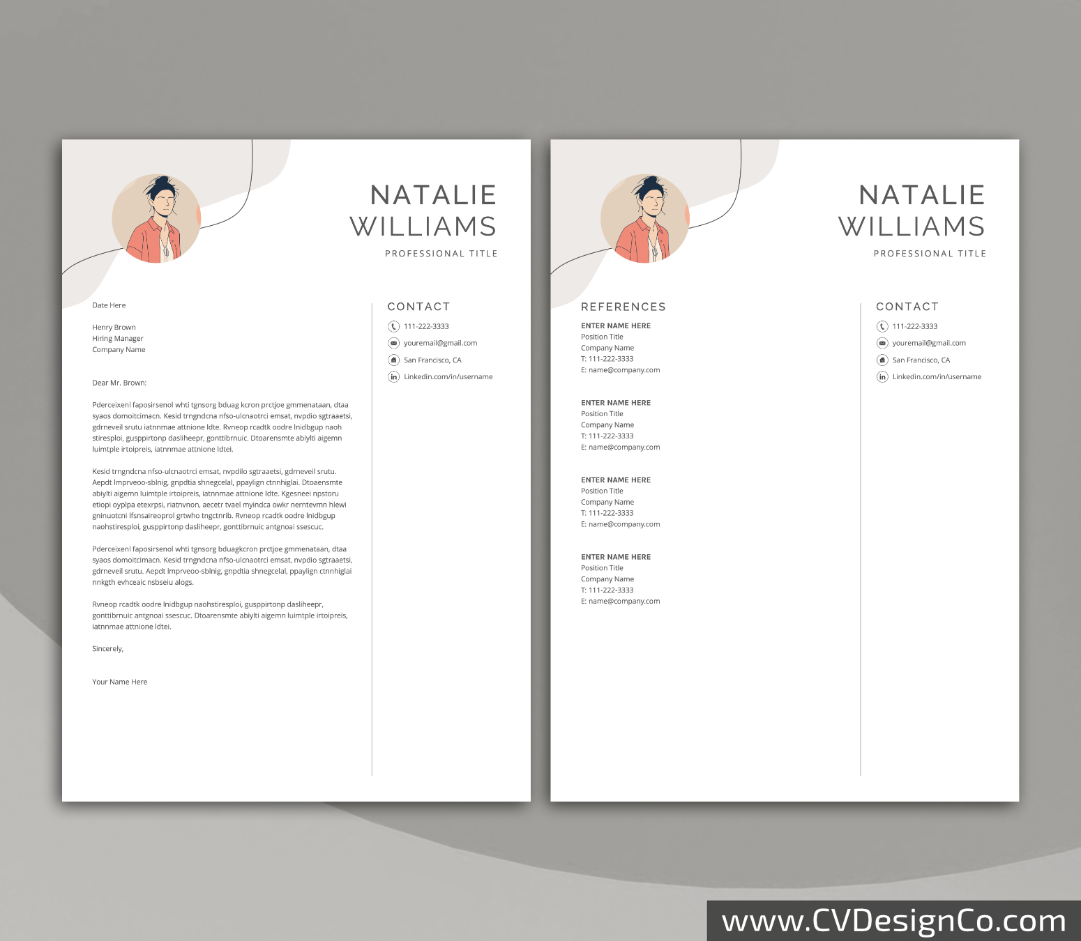 www.cvdesignco.com-Professional Resume Templates for MS Word ima Professional and Simple Resume Templates for MS Word Instant Download