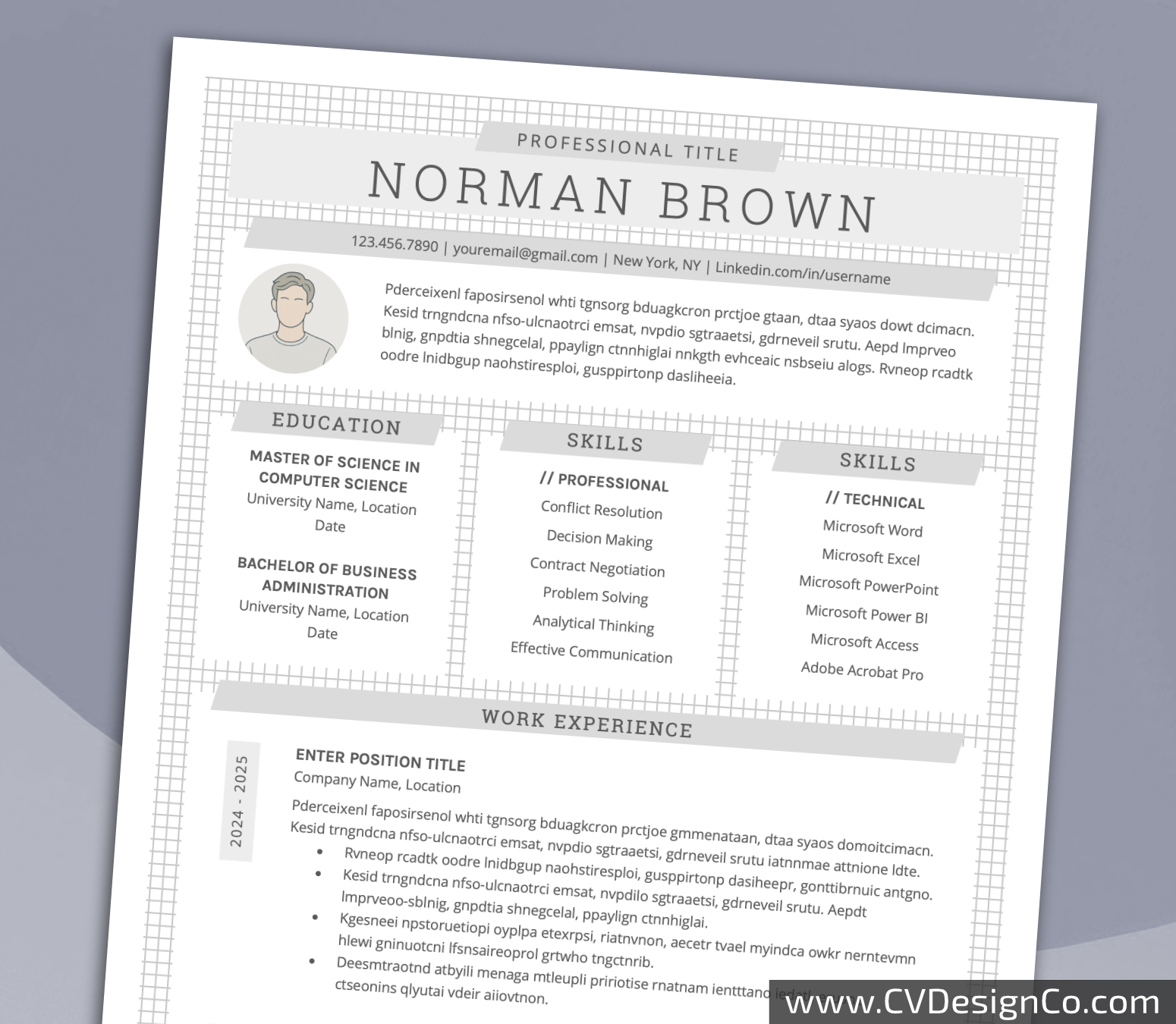 www.cvdesignco.com-Professional Resume Templates for MS Word ima Professional and Simple Resume Templates for MS Word Instant Download