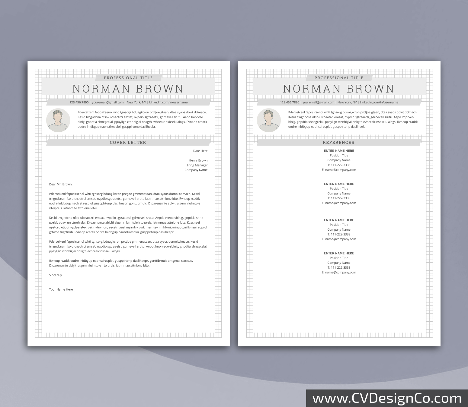 www.cvdesignco.com-Professional Resume Templates for MS Word ima Professional and Simple Resume Templates for MS Word Instant Download