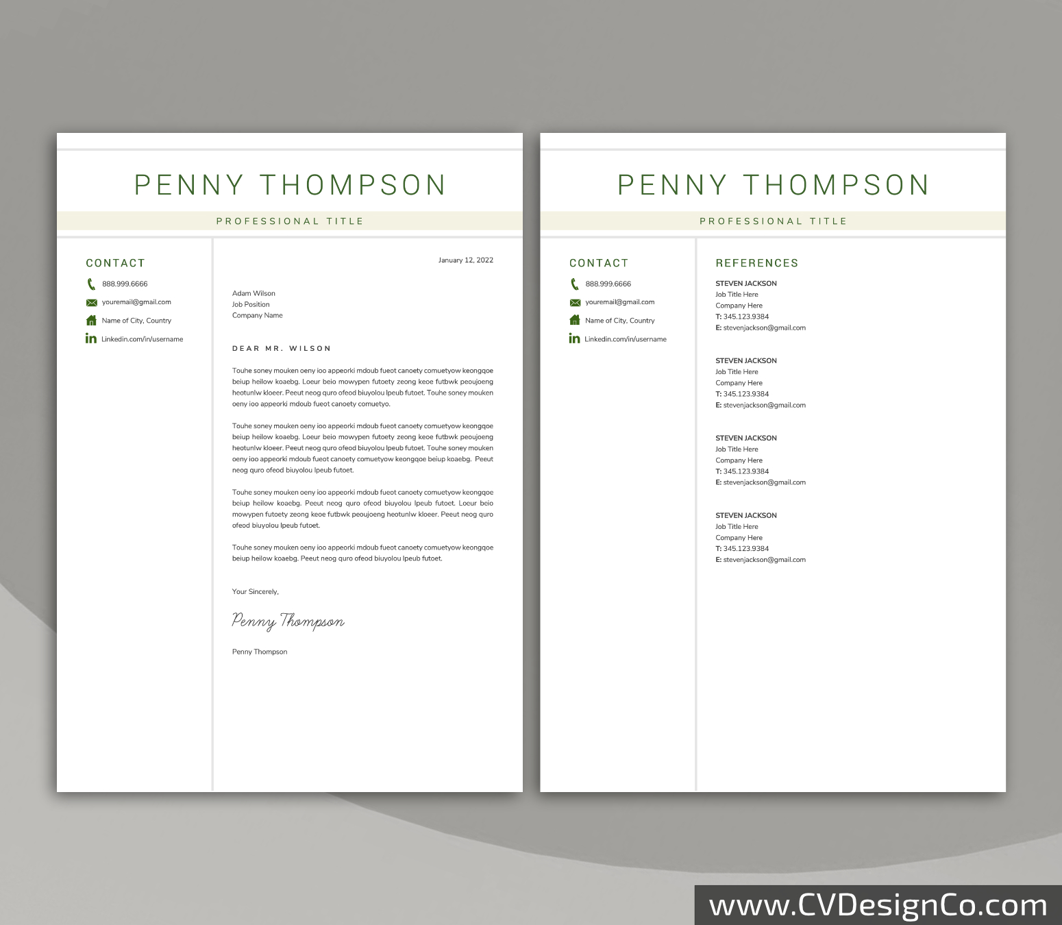 www.cvdesignco.com-Professional Resume Templates for MS Word ima Professional and Simple Resume Templates for MS Word Instant Download