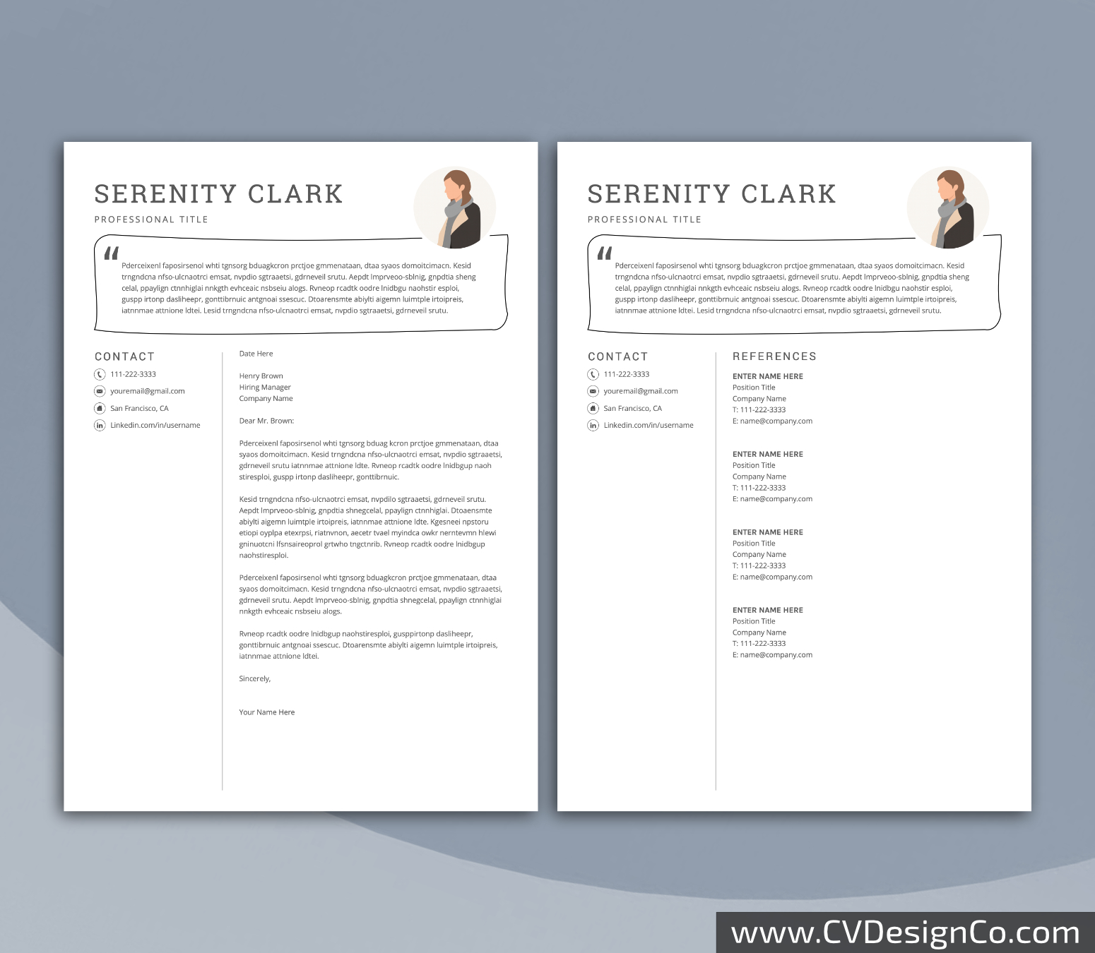 www.cvdesignco.com-Professional Resume Templates for MS Word ima Professional and Simple Resume Templates for MS Word Instant Download
