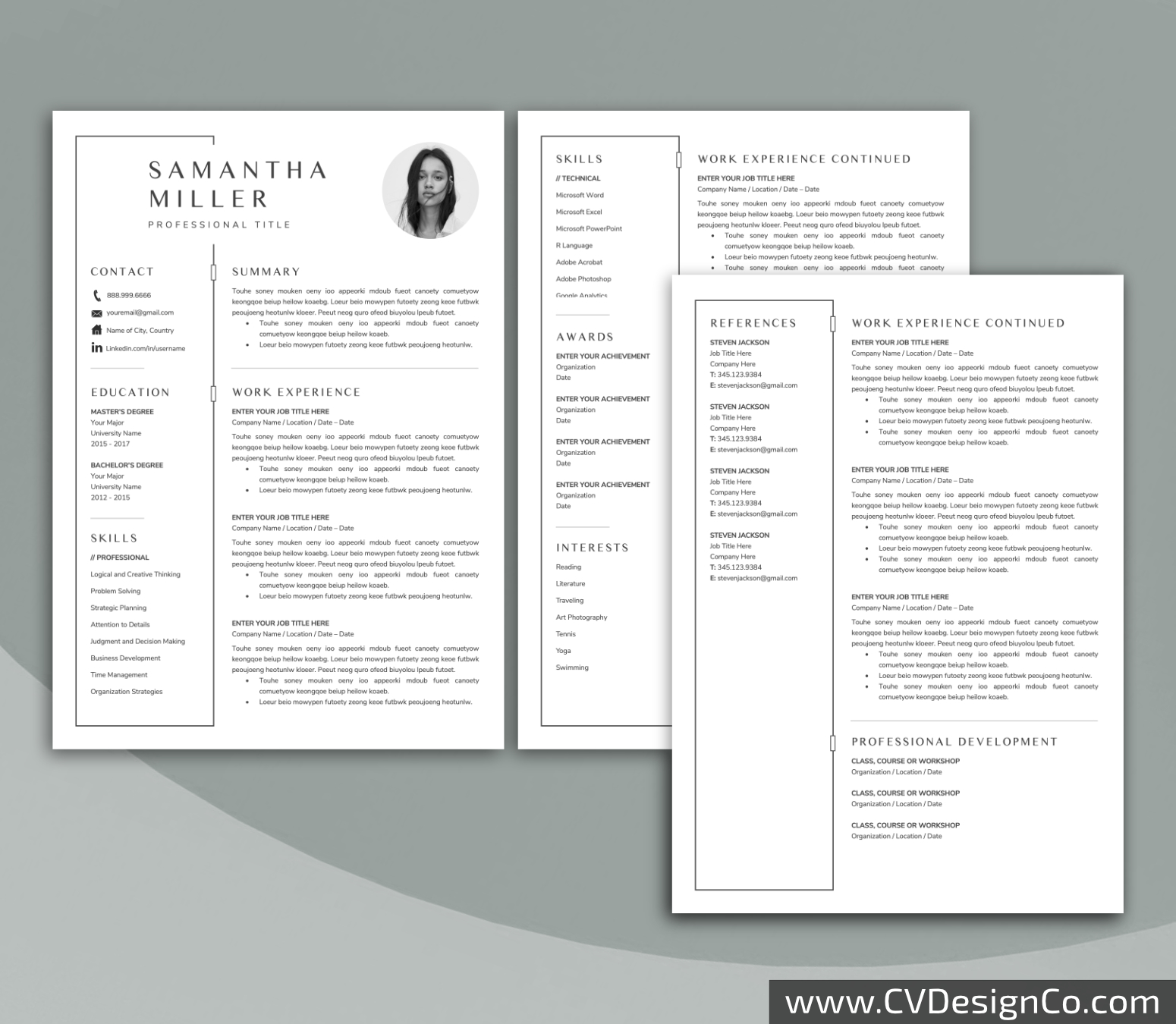 www.cvdesignco.com-Professional Resume Templates for MS Word ima Professional and Simple Resume Templates for MS Word Instant Download