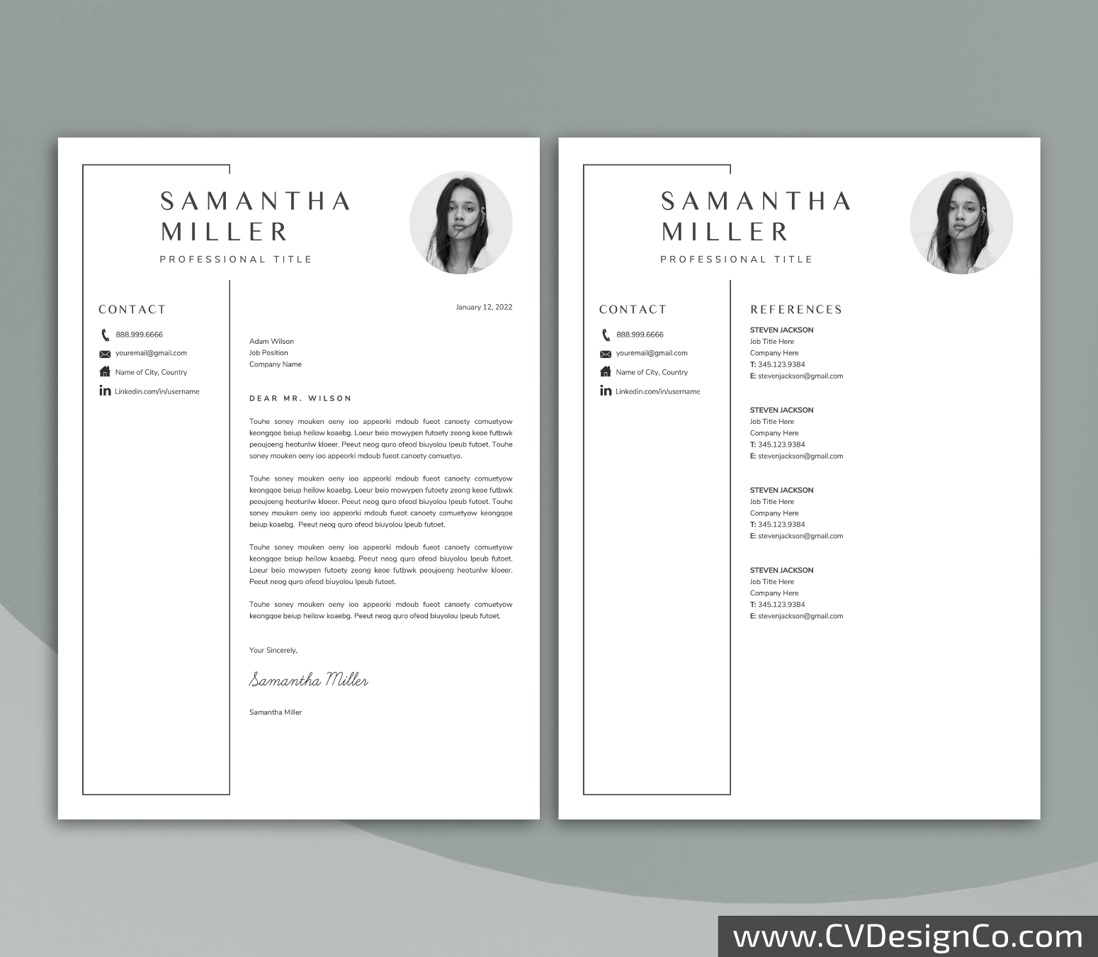 www.cvdesignco.com-Professional Resume Templates for MS Word ima Professional and Simple Resume Templates for MS Word Instant Download