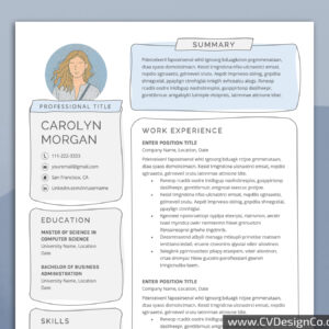 Professional and Simple Resume Templates for MS Word Instant Download