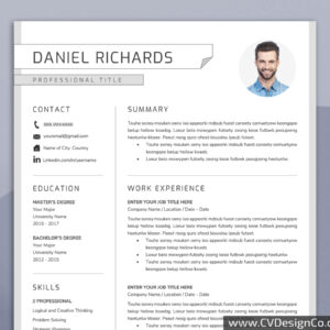 Professional and Simple Resume Templates for MS Word Instant Download