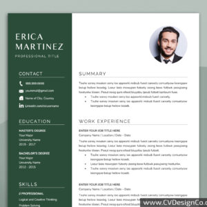 Professional and Simple Resume Templates for MS Word Instant Download
